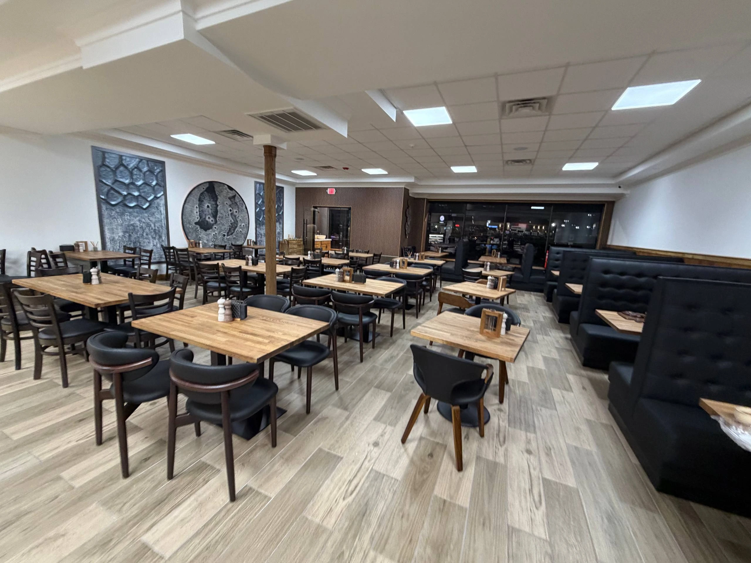 The dining room at Butcher-Chef Steakhouse on Welsh Road